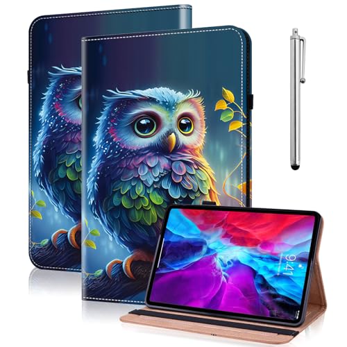 YiChZhe Hülle für Xiaomi Redmi Pad Pro 12.1 Zoll 2024-PU Leder Schutzhülle mit Stylus Stift & Kartenfach,Wallet Cover Case Tablet Hülle Kompatibel mit Redmi Pad Pro-Blaueule von YiChZhe