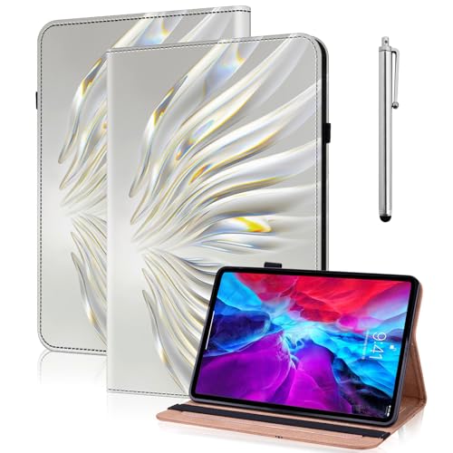 YiChZhe Hülle für Xiaomi Redmi Pad Pro 12.1 Zoll 2024-PU Leder Schutzhülle mit Stylus Stift & Kartenfach,Wallet Cover Case Tablet Hülle Kompatibel mit Redmi Pad Pro-Kristallflügel von YiChZhe