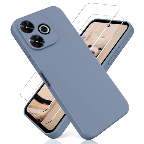 YiKaDa - Hülle Kompatibel mit Redmi 13 4G (Pas Pour Note 13), mit [2 Stück] Schutzfolie, Ultradünnes Weiches TPU Silikon Schutzhülle - Lavendelgrau von YiKaDa