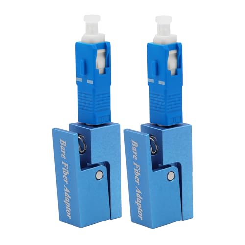 YiNLuax 2 Stück Optische Faseranschlüsse Rund Quadratisch Blanker Adapter Flansch Vorübergehender Erfolg OTDR Testkoppler Spleißwerkzeug UPC Bare Fiber Adapter von YiNLuax