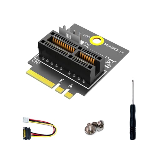 YiNLuax Schlüssel A+E Schlüsselschnittstellen Zu PCIe 1x Slot Adapter Risers Card 4Pin Stromkabel Für Computerhardwarezubehör von YiNLuax