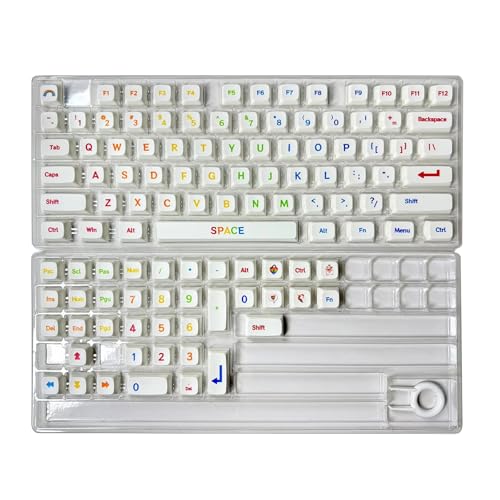 YiQinzcxg 113 Tasten XDA Höhe Regenbogenfarbe Große Schriftarten Tastenkappen Für Mechanische Tastaturen Verbessert Die Tastatureingabe von YiQinzcxg