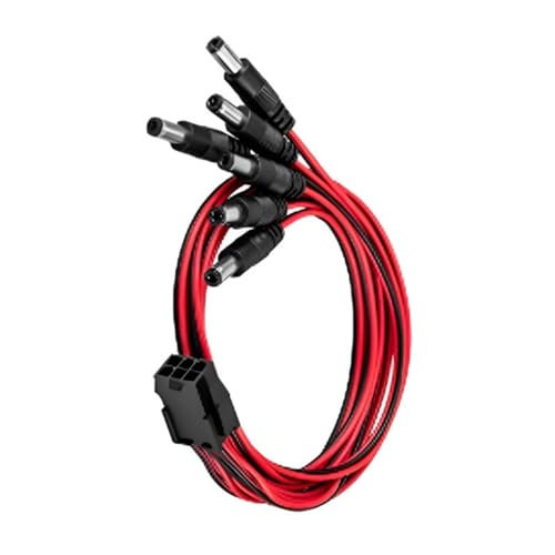 YiQinzcxg 18AWG PCIE 6PIN FEMPINIGER DC5.5X2 5 Mm Kopfkabel Für Grafikkarten Die Bis Zu Sechs Geräte Unterstützen von YiQinzcxg