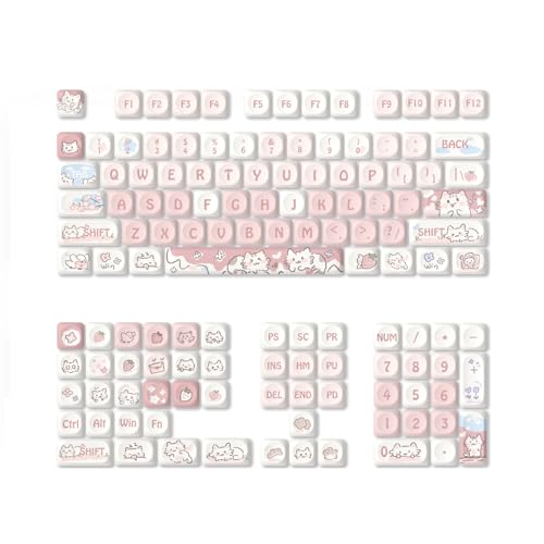 YiQinzcxg Cartoon Schlüsselkaps Set 132Keys Unter Sublimiertem Erdbeerkätzchen Farbenfroh Für Mechanische Tastaturen YiQinzcxg Cartoon Schlüsselkaps Set 132Keys Unter Sublimiertem Erdbeerkätzchen Farbenfroh Für Mechanische Tastaturen von YiQinzcxg