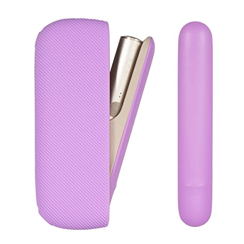 YiTenn 2-in-1 set Schutzhülle Case Hülle mit Seitendeckel für IQOS iluma, Zubehör Material Silikon+ ABS Plastic (Violett) von YiTenn