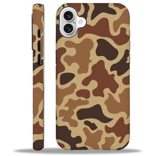 YiXinBB Schutzhülle für iPhone 16, stoßfest, für Damen und Herren, Hybrid-Hartschale, Silikon, M02, Braun, Camouflage G2 YiXinBB Schutzhülle für iPhone 16, stoßfest, für Damen und Herren, Hybrid-Hartschale, Silikon, M02, Braun, Camouflage G2 von YiXinBB