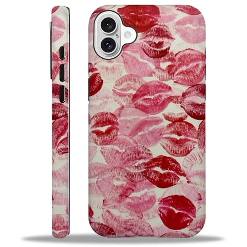 YiXinBB Schutzhülle für iPhone 16, stoßfest, für Damen und Herren, Hybrid-Hartschale, Silikon, M02, rote Lippen, Küsse G3 YiXinBB Schutzhülle für iPhone 16, stoßfest, für Damen und Herren, Hybrid-Hartschale, Silikon, M02, rote Lippen, Küsse G3 von YiXinBB