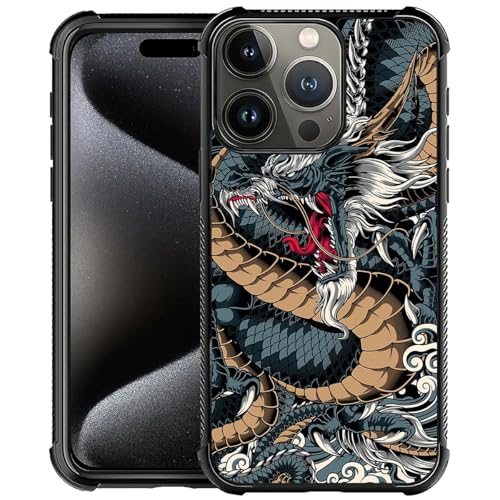 YiXinBB Schutzhülle für iPhone 16 Pro, H Dragon 8 Muster, kratz- und stoßfest, robuste TPU-Schutzhülle für iPhone 16 Pro von YiXinBB