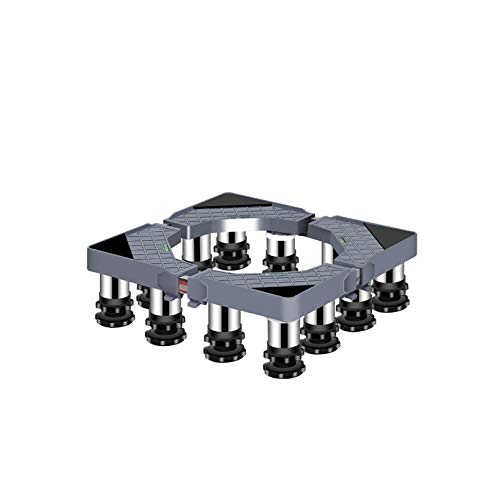 Sockel für Trockner verstellbarer Ständerhalter Länge&Breite 45-65cm Waschmaschinen Untergestell Geschirrspüler Sockel Basis Podest für Gefrierschrank oder Kühlschrank (12 legs,14-17cm) von YiYYPT