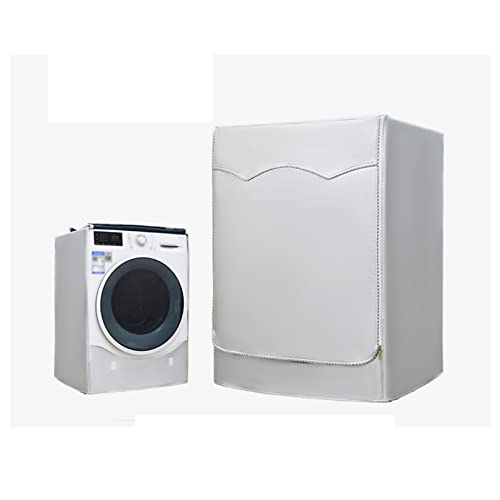 Waschmaschine Abdeckung für Waschmaschine Frontlader Trockner Staubdicht Deckel Waschmaschinendeckel Waschmaschinentrocknerdeckel mit Reißverschluss wasserdicht UV-beständig (A,XXL) von YiYYPT