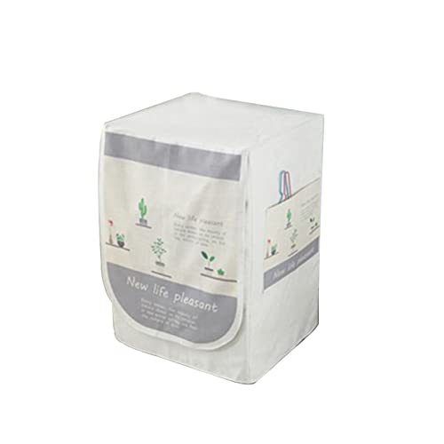 Waschmaschine Abdeckung mit Tasche Atmungsaktiv Staubdicht Schutzbezug Frontlader Waschmaschine Trockner Protector Schutzfolie Schutzhülle Schutzhaube für Frontlader (A,60 * 55 * 85cm) von YiYYPT