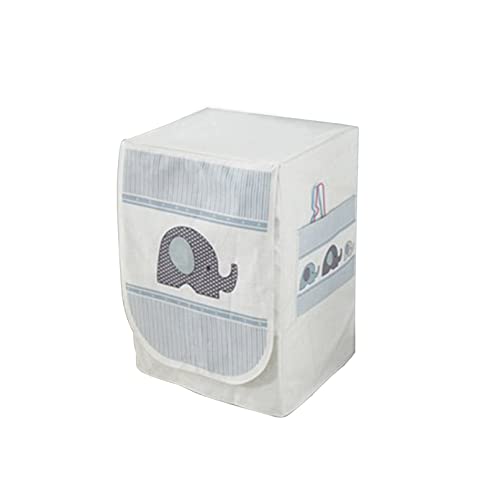 Waschmaschine Abdeckung mit Tasche Atmungsaktiv Staubdicht Schutzbezug Frontlader Waschmaschine Trockner Protector Schutzfolie Schutzhülle Schutzhaube für Frontlader (E,60 * 65 * 85cm) von YiYYPT