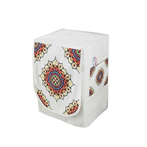 Waschmaschine Abdeckung mit Tasche Atmungsaktiv Staubdicht Schutzbezug Frontlader Waschmaschine Trockner Protector Schutzfolie Schutzhülle Schutzhaube für Frontlader (F,60 * 65 * 85cm) von YiYYPT