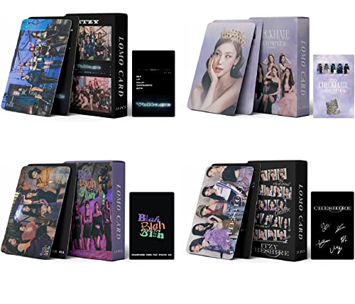 YiYiXiXi ITZY Photocards ITZY Lomo Grußkarte mit Postkarten-Box für Sammlung, 4 Stück, 220 Stück von YiYiXiXi
