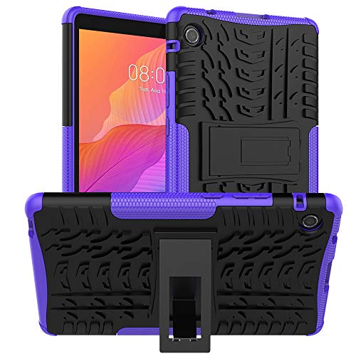 Yiakeng Hülle für Huawei MatePad T8 8.0 inch 2020, Stoßfest Silikon Schutz mit Ständer Telefon Cover für Huawei MatePad T8 KOB2-L09 KOB2-L03 (Lila) von Yiakeng