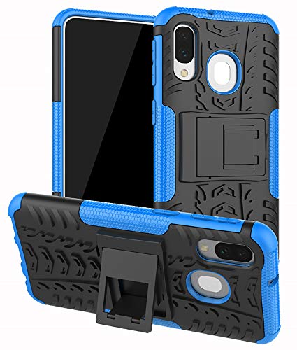 Yiakeng Hülle Samsung Galaxy A40, Samsung A40 Hülle, Doppelschicht Stoßfest Schlank Ganzkörperschutz Mit Ständer für Samsung Galaxy A40 (Blau) von Yiakeng
