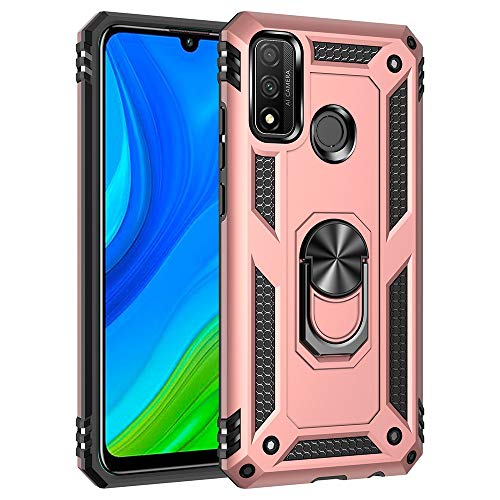 Yiakeng Hülle für Huawei P Smart 2020, Stoßfest Schutzhülle Mit Ring Standfunktion Case Cover für Huawei P Smart 2020 (Roségold) von Yiakeng