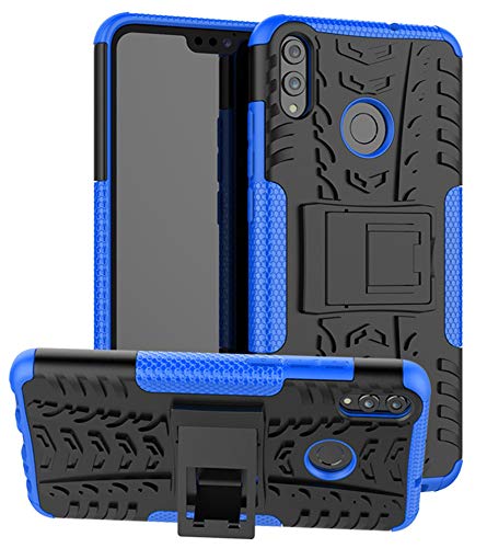 Yiakeng für Huawei Honor 8X Hülle, Honor 9X Lite Hülle, Doppelschicht Stoßfest Schlank Silikon 360 Grad Schutz Mit Ständer für Huawei Honor 8X/9X Lite(Blau) von Yiakeng