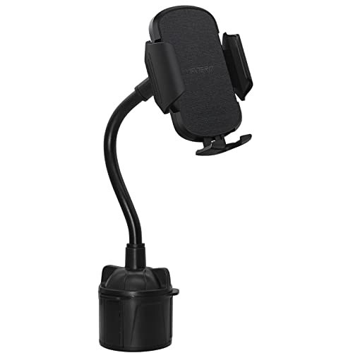 Becher Halter Handy-Halterung,YIANERM Cup Halter Auto Telefon Halter Universal-Verstellbarer Schwanenhals Auto-Halterung,Kfz-Zubehör Kompatibel mit iPhone 14/13,Samsung Galaxy,Huawei,Sony,etc (Black) von YIANERM