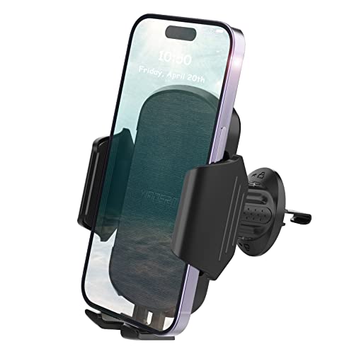 YIANERM Handyhalterung Auto,Universal Kfz-Handyhalterung Lüftung Handyhalter Auto 360° Drehbar Handyhalterung fürs Auto EIN-Knopf-Release Autohalterung Handy für Alle 4.0''-7.0'' Telefone. (Black) von YIANERM