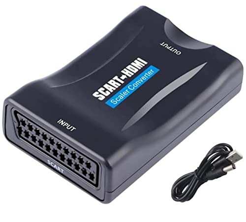 Scart auf HDMI Konverter 720P/1080P SCART zu HDMI Adapter Full HD Video Audio Umschalt Kable für HDTV Monitor Projektor STB VHS Xbox PS3 Sky Blu-ray DVD Player von Yiany