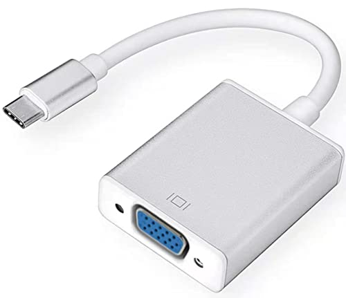 Yiany USB C zu VGA Adapter, Thunderbolt 3 Typ auf Stecker Buchse Konverterkabel für Mac Book Pro 2020–2018, Lenovo 900, Dell XPS 13, Projektor von Yiany