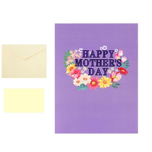 Yianyal Begrüßungskarten zum Muttertag, Muttertagskarten - Lustige Pop -up -Grußkarte für - 5.9x7.8inch Segen Papierskulpturen, enthält Nachrichtennotiz und Umschlag für Mama Yianyal Begrüßungskarten zum Muttertag, Muttertagskarten - Lustige Pop -up -Grußkarte für - 5.9x7.8inch Segen Papierskulpturen, enthält Nachrichtennotiz und Umschlag für Mama von Yianyal