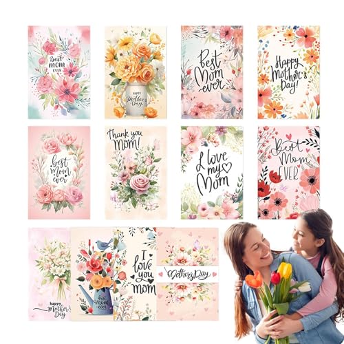 Yianyal Muttertagsgrußkarten - 12 Stück Blumengrüße und Einladungskarten zum Muttertag,Herzliche Dankeskarten Zur Wertschätzung Für Mütter, Stiefmütter & Großmütter Yianyal Muttertagsgrußkarten - 12 Stück Blumengrüße und Einladungskarten zum Muttertag,Herzliche Dankeskarten Zur Wertschätzung Für Mütter, Stiefmütter & Großmütter von Yianyal