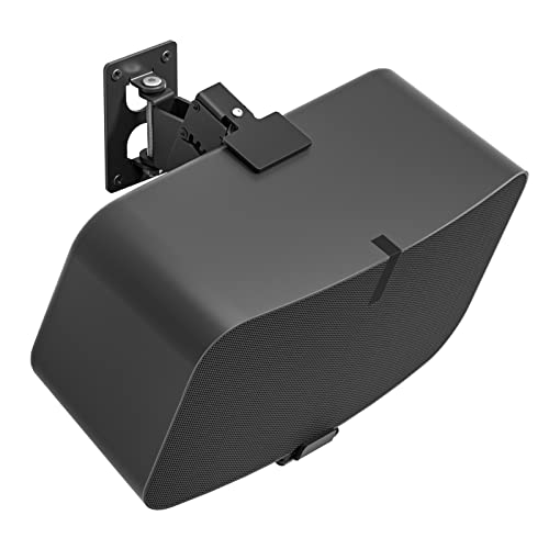 Robuste Lautsprecher-Wandhalterung für Sonos Five & Play 5 Gen 2 Lautsprecherhalterung, neig- und schwenkbar, Halterungen halten bis zu 15.9 kg, Schwarz von Yibracki