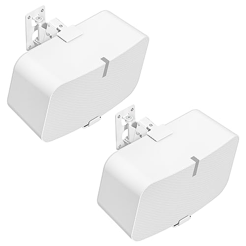 1 Paar robuste Lautsprecher-Wandhalterungen für Sonos 5 Mount & Sonos Play 5 Mount – neig- und schwenkbare verstellbare Lautsprecherhalterungen für Sonos Play 5 Gen 2 Wandhalterung, Weiß 1 Paar robuste Lautsprecher-Wandhalterungen für Sonos 5 Mount & Sonos Play 5 Mount – neig- und schwenkbare verstellbare Lautsprecherhalterungen für Sonos Play 5 Gen 2 Wandhalterung, Weiß von Yibracki