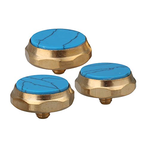 Yibuy Fingerknöpfe für Trompeten, Messing, Blau, Türkis, 3 Stück Yibuy Fingerknöpfe für Trompeten, Messing, Blau, Türkis, 3 Stück von Yibuy