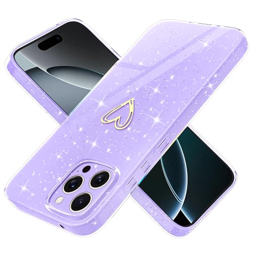 Yichxu Handyhülle für iPhone 16 Pro Hülle Glitzer Gold Herz Love Silikon TPU Stoßfeste Schutz Bumper Case Cover Glänzend Ultra Dünn Kratzfeste Schutzhülle für iPhone 16 Pro 6,3 Zoll, Lila Yichxu Handyhülle für iPhone 16 Pro Hülle Glitzer Gold Herz Love Silikon TPU Stoßfeste Schutz Bumper Case Cover Glänzend Ultra Dünn Kratzfeste Schutzhülle für iPhone 16 Pro 6,3 Zoll, Lila von Yichxu