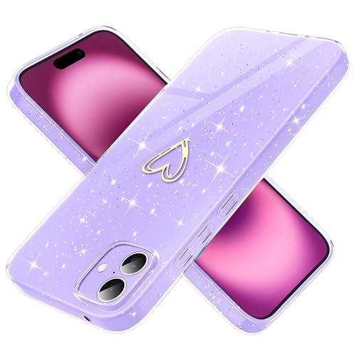 Yichxu Handyhülle für iPhone 16 Plus Hülle Glitzer Gold Herz Love Silikon TPU Stoßfeste Schutz Bumper Case Cover Glänzend Ultra Dünn Kratzfeste Schutzhülle für iPhone 16 Plus 6,7 Zoll, Lila Yichxu Handyhülle für iPhone 16 Plus Hülle Glitzer Gold Herz Love Silikon TPU Stoßfeste Schutz Bumper Case Cover Glänzend Ultra Dünn Kratzfeste Schutzhülle für iPhone 16 Plus 6,7 Zoll, Lila von Yichxu