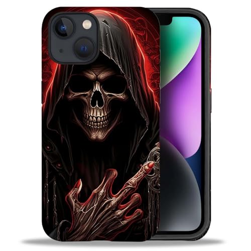 yicomon Kompatibel mit iPhone 13 Hülle, Cool Red Skull Muster Print Matte Handyhülle Langlebig Mode Lustig Flüssigsilikon Hülle Weich Anti-Kratzer Stoßfest Schutzhülle yicomon Kompatibel mit iPhone 13 Hülle, Cool Red Skull Muster Print Matte Handyhülle Langlebig Mode Lustig Flüssigsilikon Hülle Weich Anti-Kratzer Stoßfest Schutzhülle von yicomon