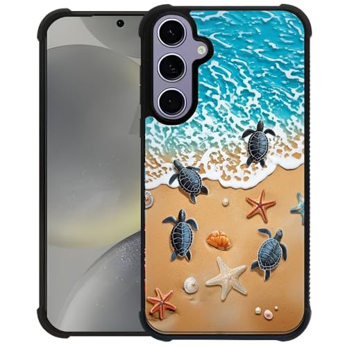 Yicomon Schutzhülle für Samsung Galaxy S24, Motiv: Meeresschildkröte, langlebig, modisch, lustig, Flüssigsilikon, weich, kratzfest, stoßfest Yicomon Schutzhülle für Samsung Galaxy S24, Motiv: Meeresschildkröte, langlebig, modisch, lustig, Flüssigsilikon, weich, kratzfest, stoßfest von yicomon