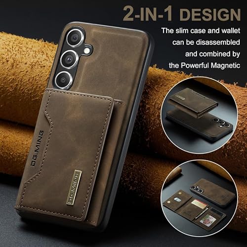 Yidai-Silu 2IN1 Handyhülle für Galaxy S24 FE M2 Leder Hülle 【Abnehmbar Wallet Case, Viele Fächer, Standfunktion】 Magnet Tasche Geldbeutel Back Cover Samsung Galaxy S24 FE - Kaffee Yidai-Silu 2IN1 Handyhülle für Galaxy S24 FE M2 Leder Hülle 【Abnehmbar Wallet Case, Viele Fächer, Standfunktion】 Magnet Tasche Geldbeutel Back Cover Samsung Galaxy S24 FE - Kaffee von Yidai-Silu