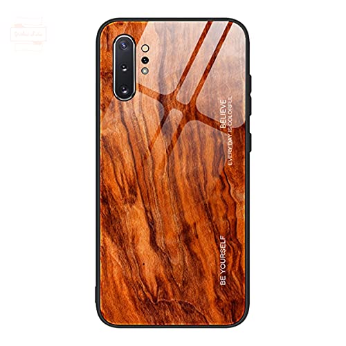 Yidai-Silu Galaxy Note 10 Plus Glas Case 【Holz Muster, 9H Hart,Kratzfest】 Back Cover Hartglas TPU Bumper Handy Hülle Phone Schale Schutz Tasche für Samsung Galaxy Note 10+ Plus 6,8" - Orange M06 Yidai-Silu Galaxy Note 10 Plus Glas Case 【Holz Muster, 9H Hart,Kratzfest】 Back Cover Hartglas TPU Bumper Handy Hülle Phone Schale Schutz Tasche für Samsung Galaxy Note 10+ Plus 6,8" - Orange M06 von Yidai-Silu