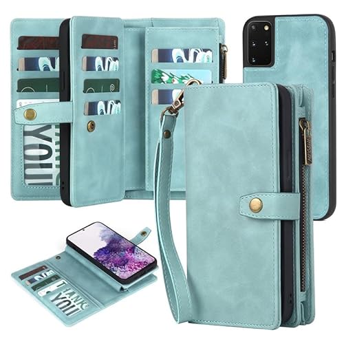 Yidai-Silu Galaxy S20+ Plus Handyhülle 【2 in 1 Abnehmbar, Hand Band, Kartenfach】 Wallet Magnet Case PU Leder Etui Flip Cover Schutz Schale Geldtasche für Samsung Galaxy S20+ Plus 6,7” - Blau Yidai-Silu Galaxy S20+ Plus Handyhülle 【2 in 1 Abnehmbar, Hand Band, Kartenfach】 Wallet Magnet Case PU Leder Etui Flip Cover Schutz Schale Geldtasche für Samsung Galaxy S20+ Plus 6,7” - Blau von Yidai-Silu