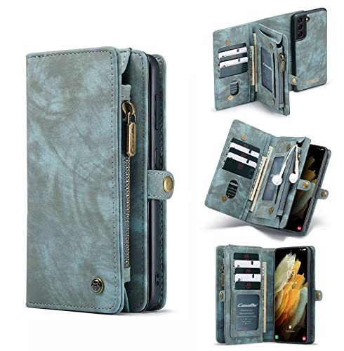 Yidai-Silu Galaxy S23 FE Handy Hülle 【Abnehmbar, Mutil-Funktion】 Wallet Case Magnet Tasche PU Leder Etui Flip Cover Geldbörse Portmonee für Samsung Galaxy S23 FE 6,4" - Blau von Yidai-Silu