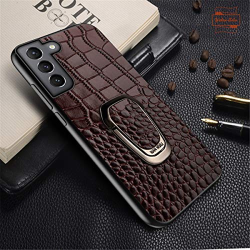 Yidai-Silu Galaxy S24 FE Echtleder Back Cover 【Krokodil Muster, 360° Magnet KFZ, Handy Ring 】 Business TPU Bumper Case rutschfest Handy Hülle für Samsung Galaxy S24 FE - Dunkelbraun Yidai-Silu Galaxy S24 FE Echtleder Back Cover 【Krokodil Muster, 360° Magnet KFZ, Handy Ring 】 Business TPU Bumper Case rutschfest Handy Hülle für Samsung Galaxy S24 FE - Dunkelbraun von Yidai-Silu