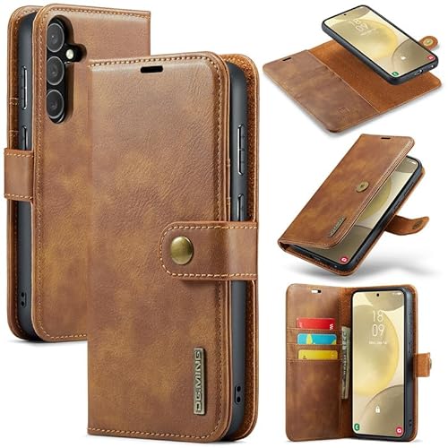 Yidai-Silu Galaxy S24 FE Handy Hülle 【Abnehmbar, Mutil-Funktion, Magnetverschluss】 Wallet Case Tasche PU Leder Etui Flip Cover Geldbörse für Samsung Galaxy S24 FE - Braun Yidai-Silu Galaxy S24 FE Handy Hülle 【Abnehmbar, Mutil-Funktion, Magnetverschluss】 Wallet Case Tasche PU Leder Etui Flip Cover Geldbörse für Samsung Galaxy S24 FE - Braun von Yidai-Silu