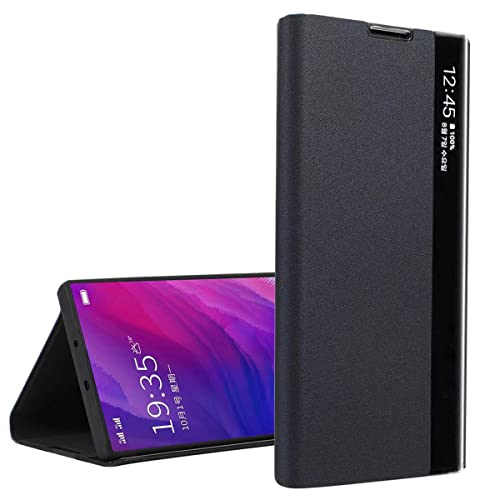 Yidai-Silu Galaxy S24 Plus Klapphülle 【Smart Fenster, Schlaf-/ Weckfunktion, Standfunktion】 Flip Book Case Schutz Tasche Etui Handy Cover für Samsung Galaxy S24+ Plus - Schwarz von Yidai-Silu