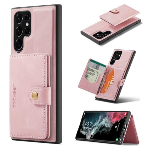 Yidai-Silu Galaxy S24 Ultra Schutz Hülle 【2 in 1 Abnehmbar, Kartenfach, Standfunktion】 Magnetisch Tasche Etui Back Case mit PU Leder Wallet für Samsung Galaxy S24 Ultra 6,8" - Rosa Yidai-Silu Galaxy S24 Ultra Schutz Hülle 【2 in 1 Abnehmbar, Kartenfach, Standfunktion】 Magnetisch Tasche Etui Back Case mit PU Leder Wallet für Samsung Galaxy S24 Ultra 6,8" - Rosa von Yidai-Silu