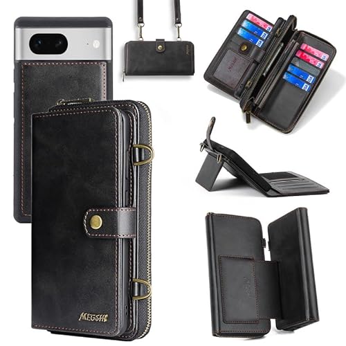 Yidai-Silu Lederhülle für Google Pixel 7 Pro Wallet Case 【3 in 1 Abnehmbar Geldbeutel, Mutil-Funktion】 Magnet Hülle PU Leder Etui Flip Cover Brieftasche Geldbörse für Google Pixel 7 Pro - Schwarz Yidai-Silu Lederhülle für Google Pixel 7 Pro Wallet Case 【3 in 1 Abnehmbar Geldbeutel, Mutil-Funktion】 Magnet Hülle PU Leder Etui Flip Cover Brieftasche Geldbörse für Google Pixel 7 Pro - Schwarz von Yidai-Silu