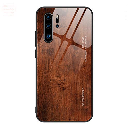 Yidai-Silu Huawei P30 Pro Glas Case 【Holz Muster, 9H Hart,Kratzfest】 Back Cover Hartglas TPU Bumper Handy Hülle Phone Schale Schutz Tasche für Huawei P30 Pro 6,47" - Braun M02 Yidai-Silu Huawei P30 Pro Glas Case 【Holz Muster, 9H Hart,Kratzfest】 Back Cover Hartglas TPU Bumper Handy Hülle Phone Schale Schutz Tasche für Huawei P30 Pro 6,47" - Braun M02 von Yidai-Silu