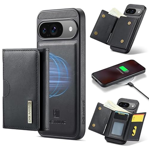 Yidai-Silu Hülle für Google Pixel 9 2-IN-1 Abnehmbar Handyhülle Magnetische Wallet Case PU Lederhülle Kabellos Laden Kartenfach RFID Schutzhülle Klapphülle für Google Pixel 9 - Schwarz Yidai-Silu Hülle für Google Pixel 9 2-IN-1 Abnehmbar Handyhülle Magnetische Wallet Case PU Lederhülle Kabellos Laden Kartenfach RFID Schutzhülle Klapphülle für Google Pixel 9 - Schwarz von Yidai-Silu
