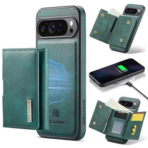 Yidai-Silu Hülle für Google Pixel 9 Pro XL 2-IN-1 Abnehmbar Handyhülle Magnetische Wallet Case PU Lederhülle Kabellos Laden Kartenfach RFID Schutzhülle Klapphülle für Google Pixel 9 Pro XL - Grün Yidai-Silu Hülle für Google Pixel 9 Pro XL 2-IN-1 Abnehmbar Handyhülle Magnetische Wallet Case PU Lederhülle Kabellos Laden Kartenfach RFID Schutzhülle Klapphülle für Google Pixel 9 Pro XL - Grün von Yidai-Silu