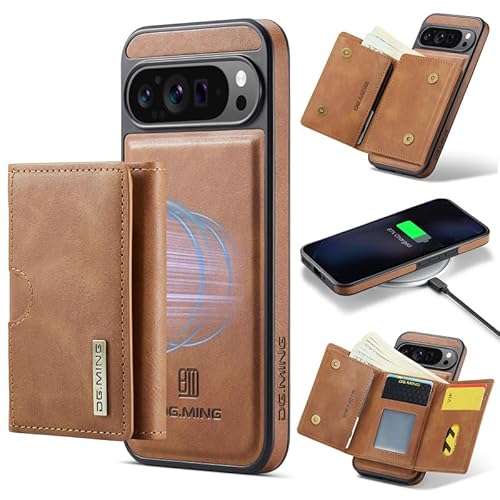 Yidai-Silu Hülle für Google Pixel 9 Pro XL 2-IN-1 Abnehmbar Handyhülle Magnetische Wallet Case PU Lederhülle Kabellos Laden Kartenfach RFID Schutzhülle Klapphülle für Google Pixel 9 Pro XL - Braun Yidai-Silu Hülle für Google Pixel 9 Pro XL 2-IN-1 Abnehmbar Handyhülle Magnetische Wallet Case PU Lederhülle Kabellos Laden Kartenfach RFID Schutzhülle Klapphülle für Google Pixel 9 Pro XL - Braun von Yidai-Silu