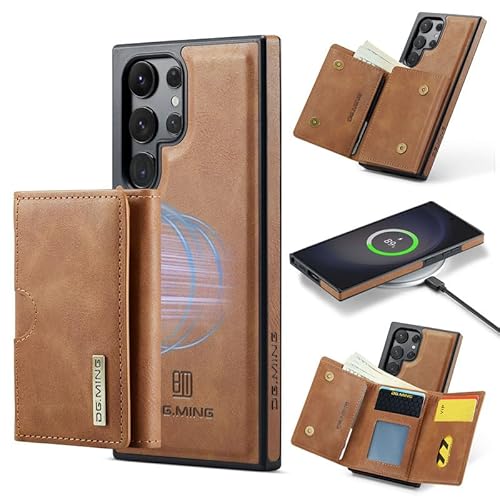 Yidai-Silu Hülle für Samsung S23 Ultra 2-IN-1 Abnehmbar Handyhülle Magnetische Wallet Case PU Lederhülle Kabellos Laden Kartenfach RFID Schutzhülle Klapphülle für Samsung Galaxy S23 Ultra - Braun Yidai-Silu Hülle für Samsung S23 Ultra 2-IN-1 Abnehmbar Handyhülle Magnetische Wallet Case PU Lederhülle Kabellos Laden Kartenfach RFID Schutzhülle Klapphülle für Samsung Galaxy S23 Ultra - Braun von Yidai-Silu