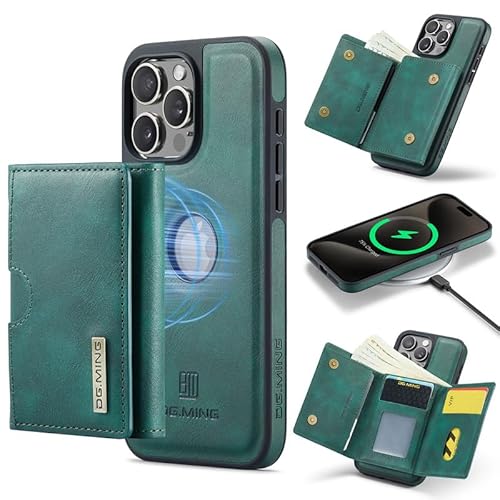 Yidai-Silu Hülle für iPhone 15 Pro Max 2-IN-1 Abnehmbar Handyhülle Magnetische Wallet Case PU Lederhülle Kabellos Laden Kartenfach RFID Schutzhülle Klapphülle für Apple iPhone 15 Pro Max - Grün Yidai-Silu Hülle für iPhone 15 Pro Max 2-IN-1 Abnehmbar Handyhülle Magnetische Wallet Case PU Lederhülle Kabellos Laden Kartenfach RFID Schutzhülle Klapphülle für Apple iPhone 15 Pro Max - Grün von Yidai-Silu